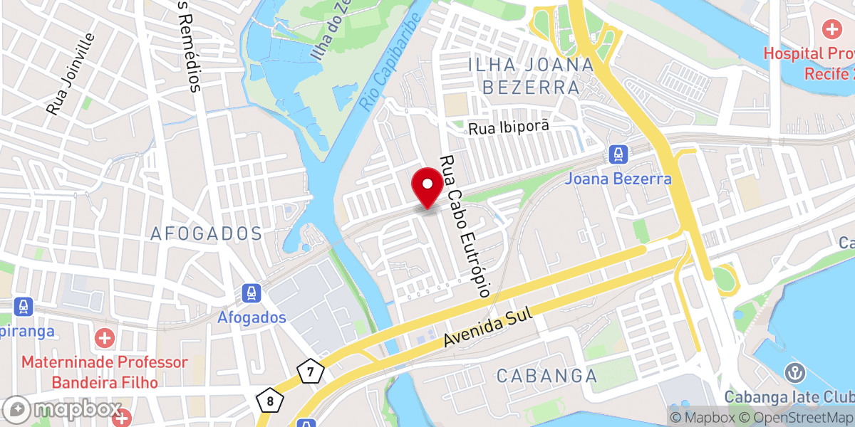 Map showing location of Igreja Evangélica Nova Jerusalém