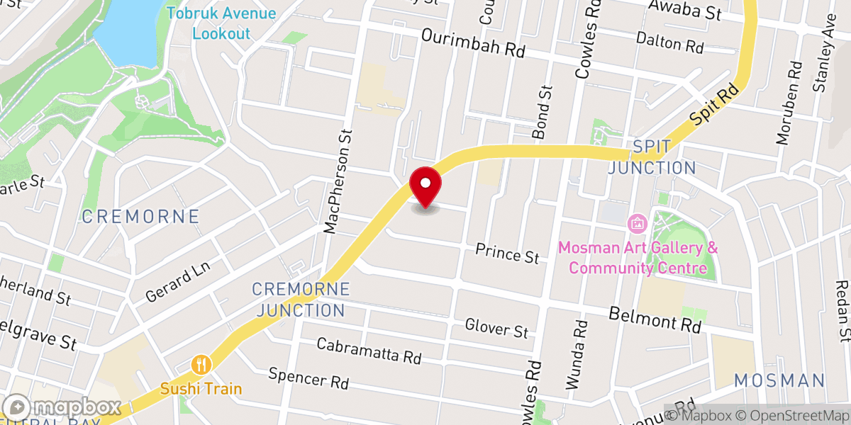 Map showing location of Harbourside Church