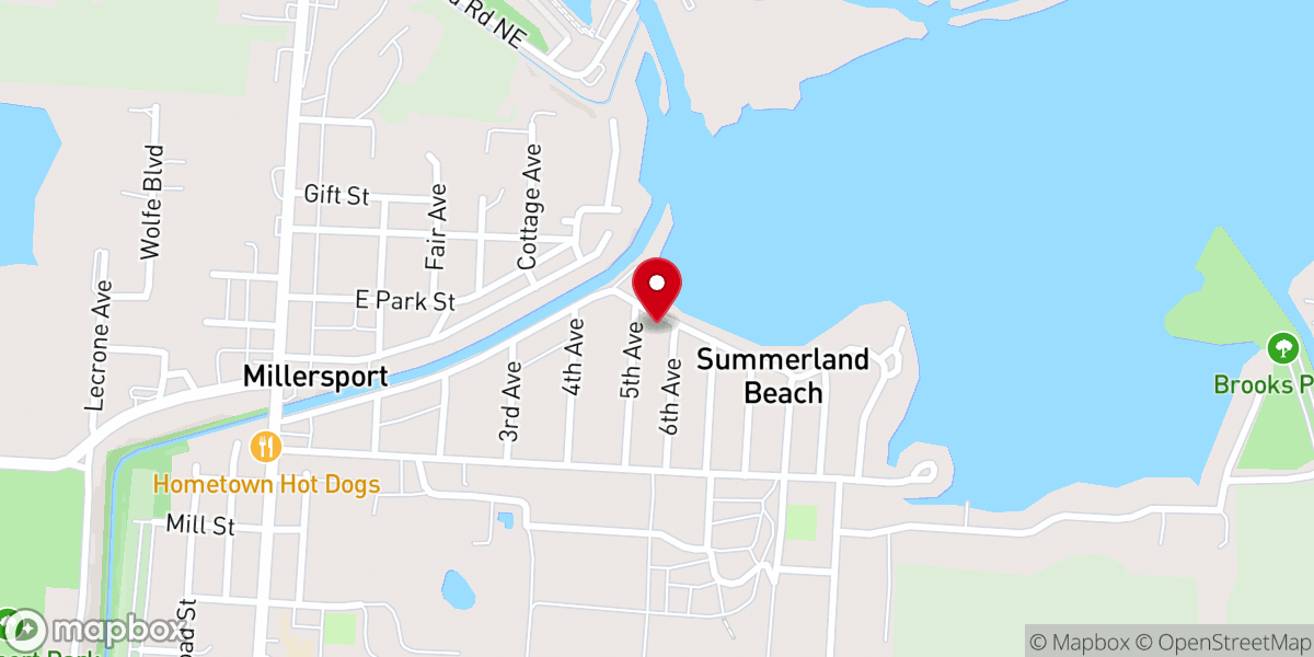 Map showing location of Weldon's Ice Cream Factory