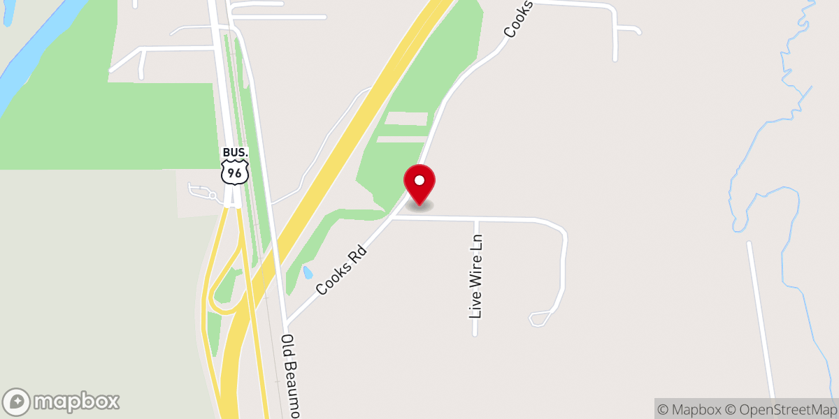 Map showing location of Friendship Baptist Church