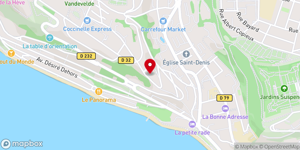 Map showing location of Chapelle Notre-Dame des Flots