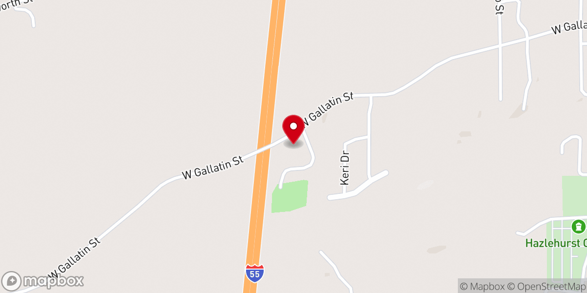 Map showing location of Westside Baptist Church