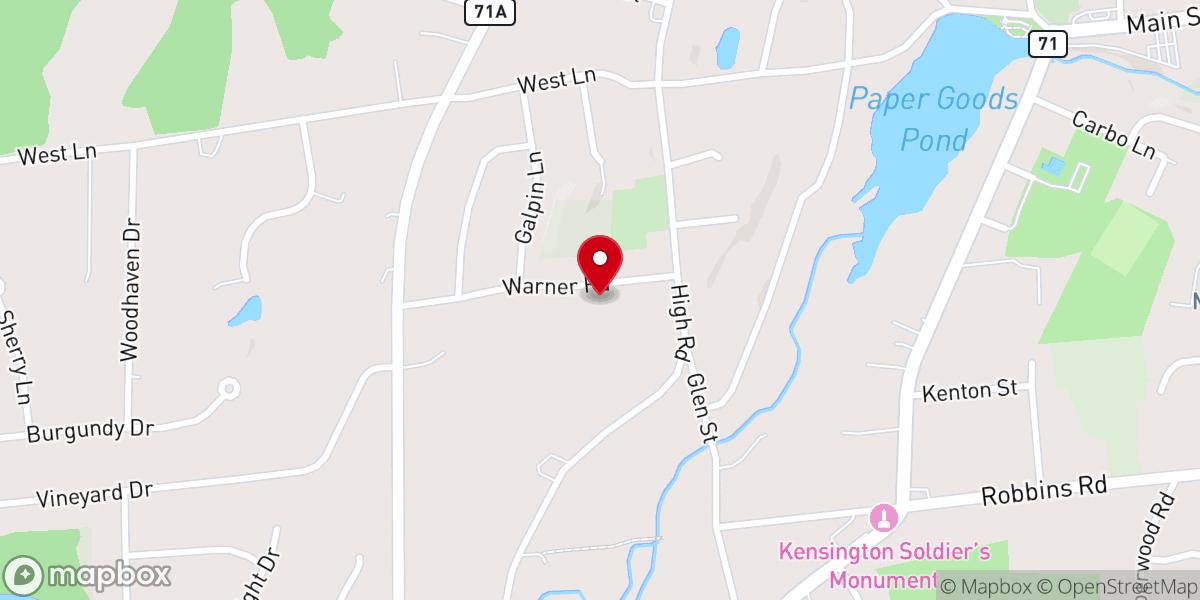 Map showing location of Meriden Seventh Day Adventist