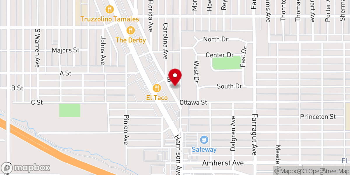 Map showing location of Gloria Dei Lutheran Church