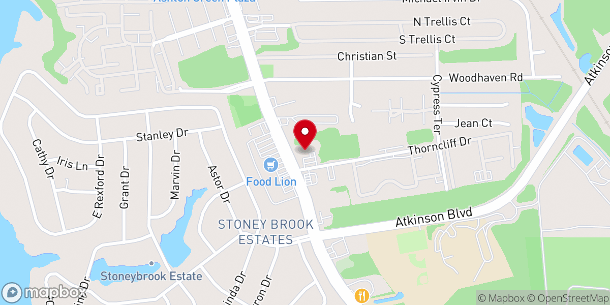 Map showing location of Hope Korean Presbyterian Church