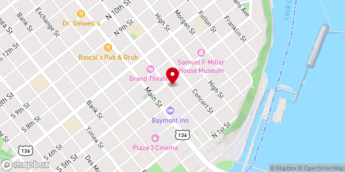 Map showing location of Faith Family Church