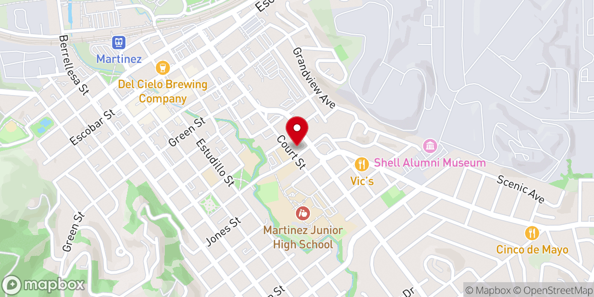 Map showing location of First Congregational Church of Martinez