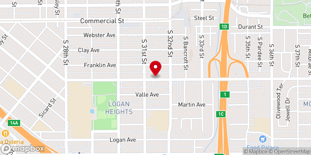 Map showing location of Greater Trinity Baptist Church