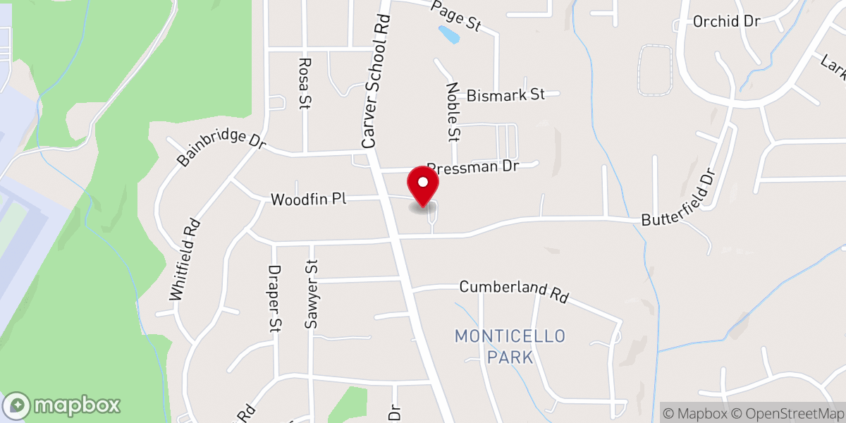 Map showing location of Grace Community Outreach Church