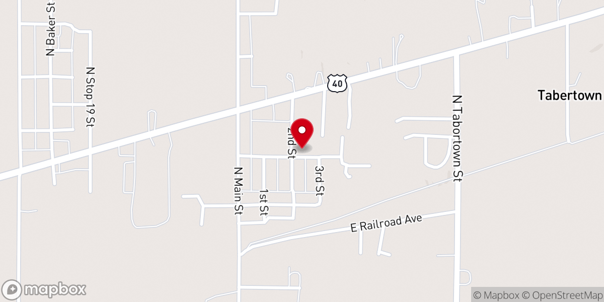Map showing location of Seelyville Christian Chapel
