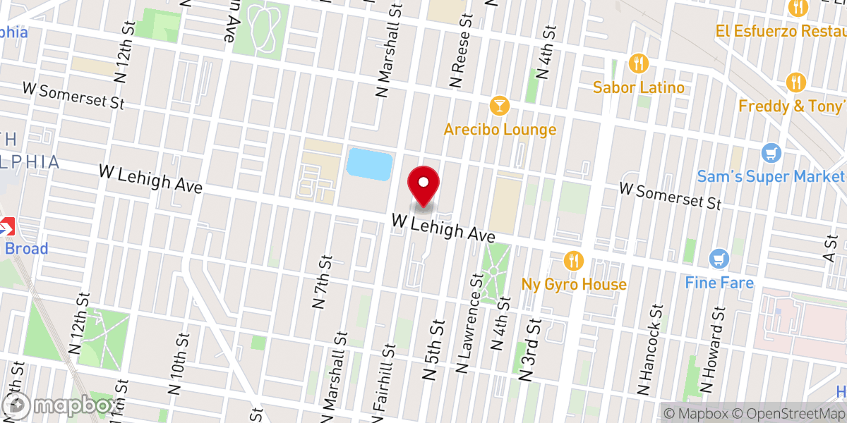 Map showing location of True Vine Baptist Church