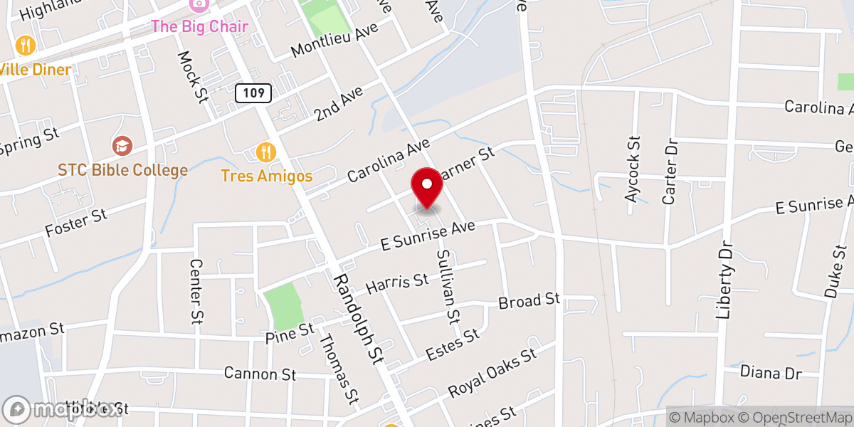 Map showing location of First United Methodist Church