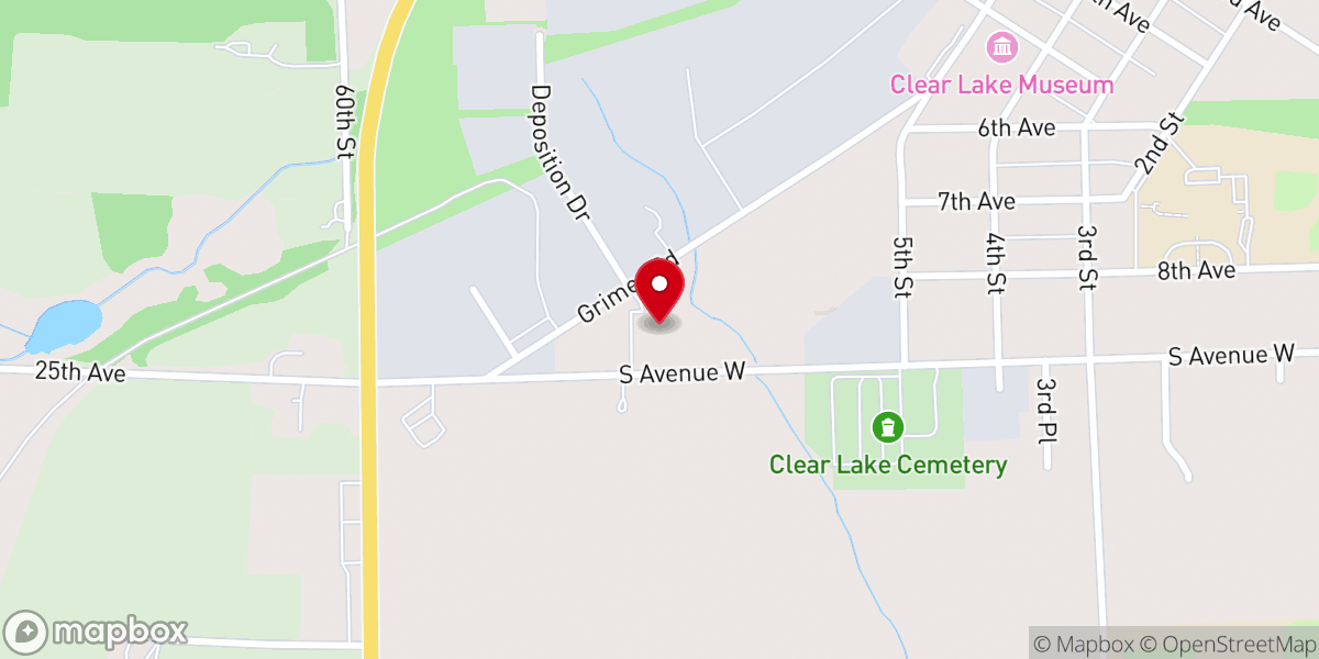 Map showing location of First Lutheran Church