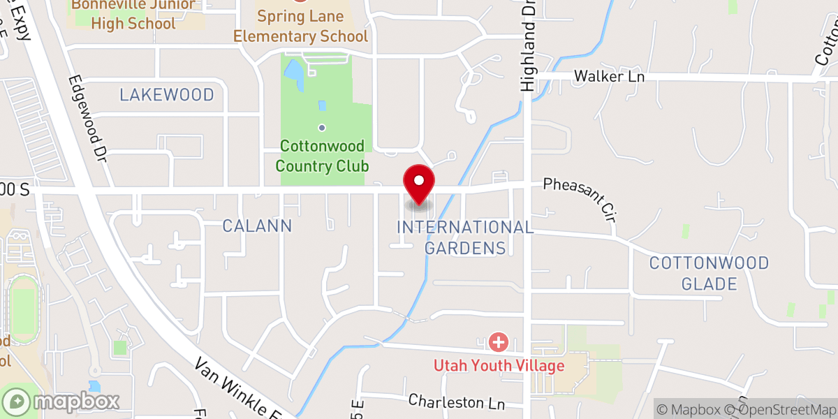 Map showing location of Anchor Baptist Church