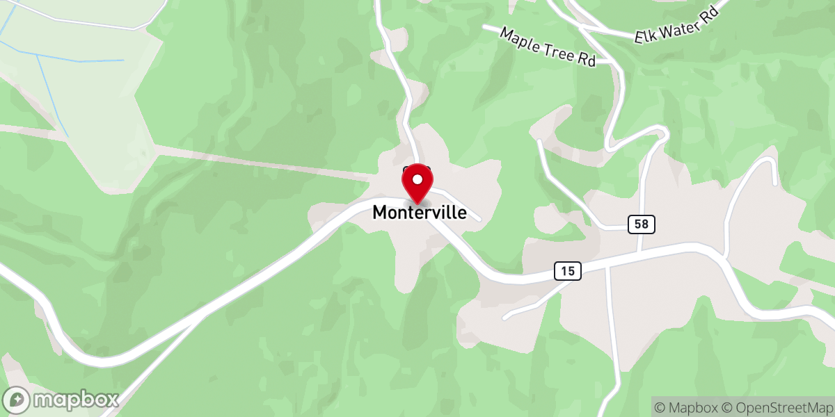 Map showing location of Monterville