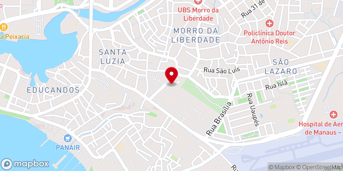 Map showing location of Igreja Batista Regular da Fé