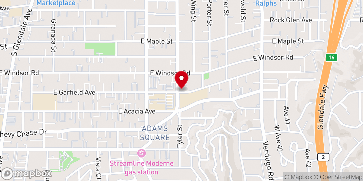 Map showing location of Chevy Chase Baptist Church