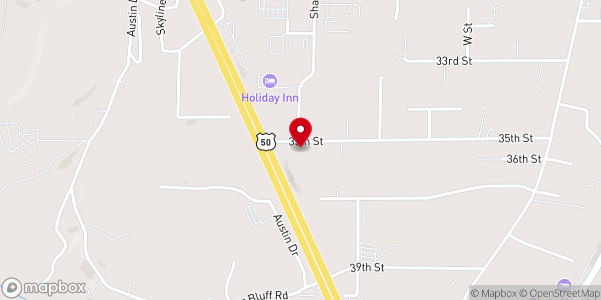 Map showing location of River's Edge Fellowship Church