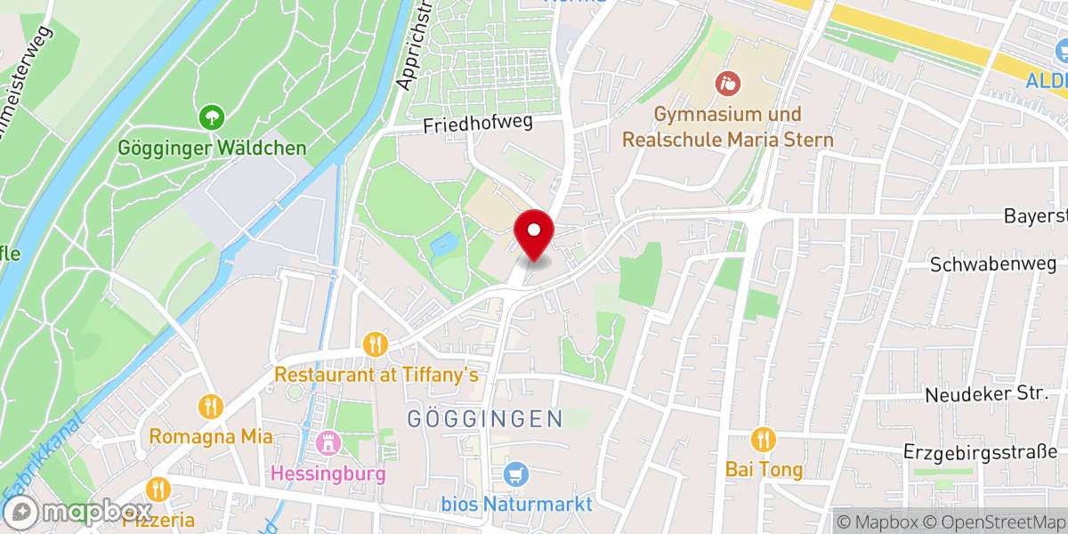 Map showing location of Dreifaltigkeitskirche - Evangelisch-Lutherische Kirchengemeinde Augsburg - Dreifaltigkeitskirche