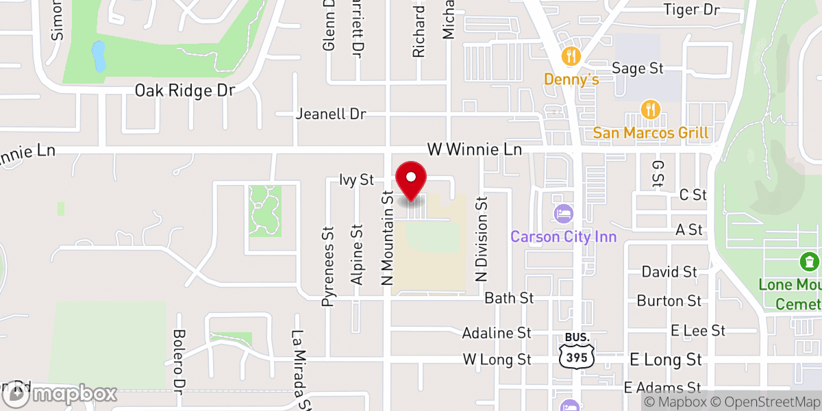 Map showing location of Bethlehem Lutheran School