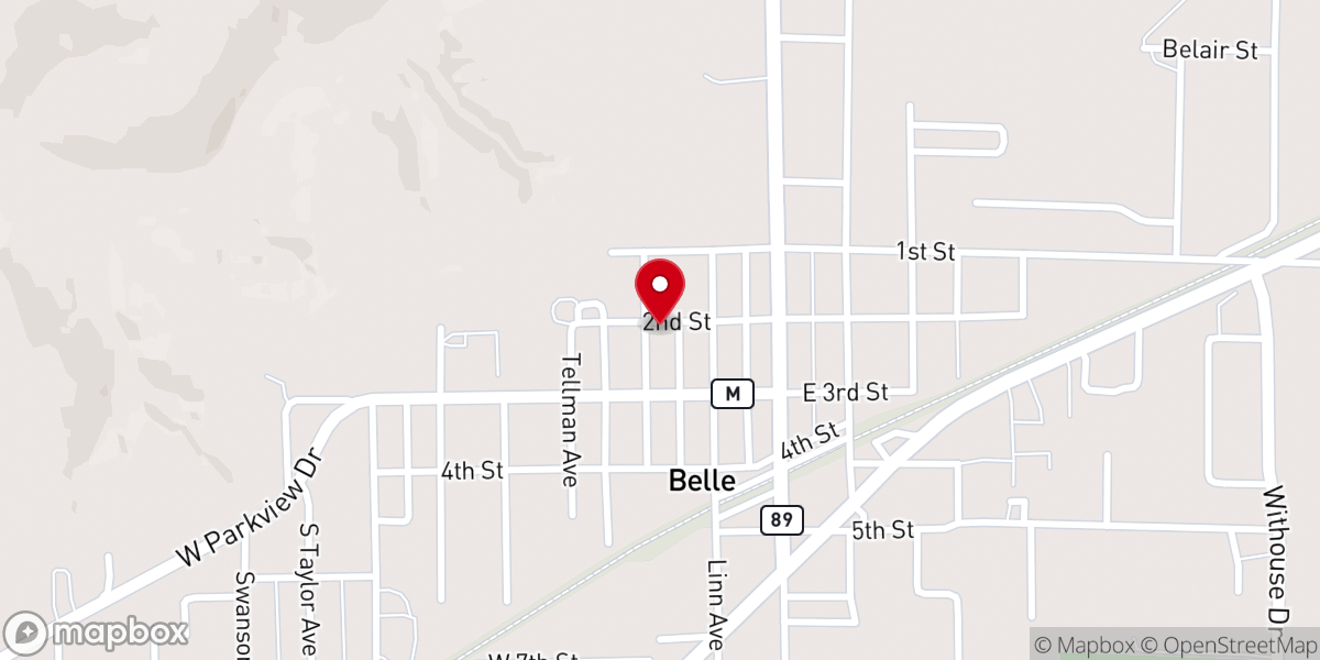 Map showing location of First Baptist Church