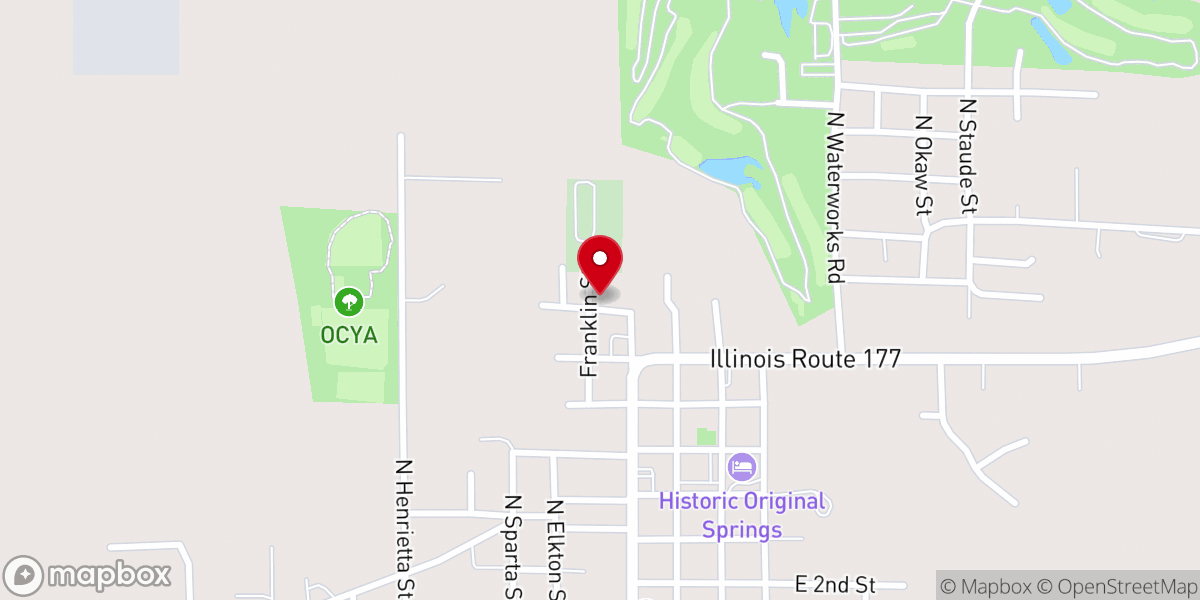 Map showing location of St. Peter’s United Church of Christ