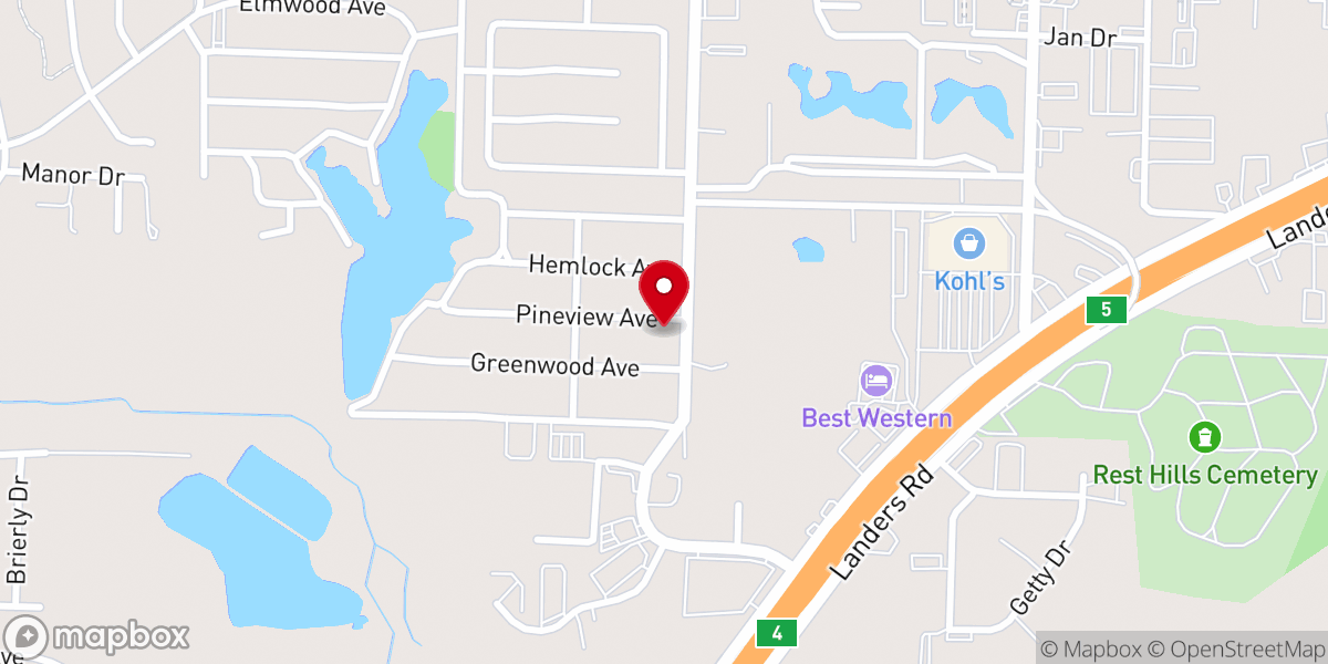 Map showing location of Mission of Hope Christian Center