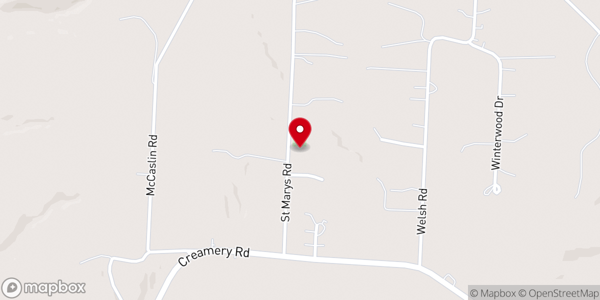 Map showing location of Saint Mary's Catholic Church