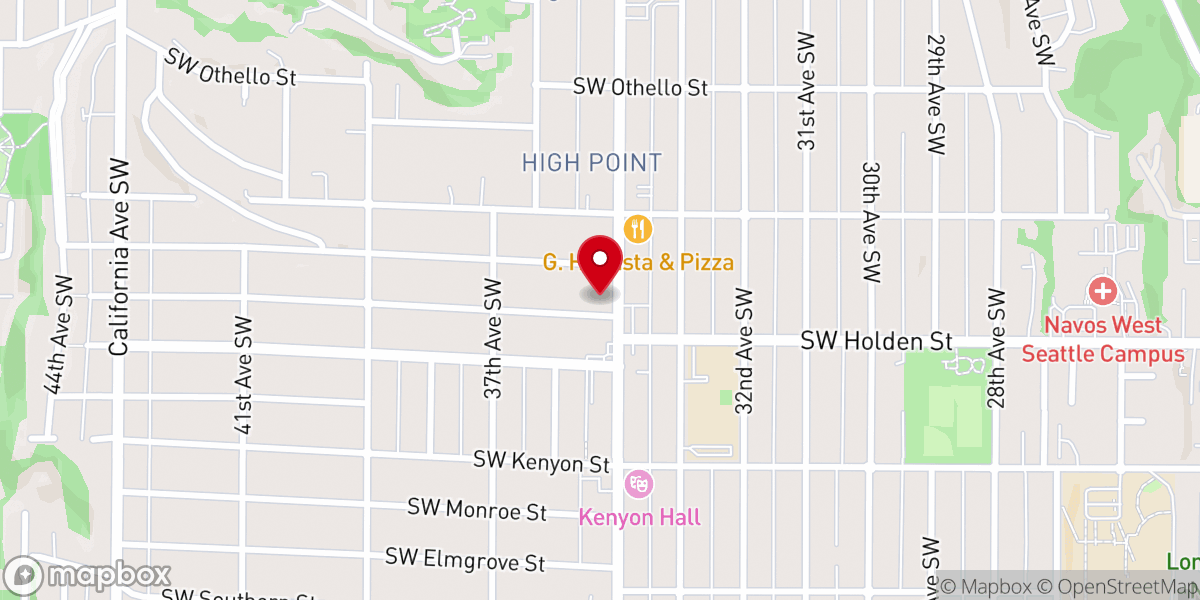 Map showing location of Trinity West Seattle