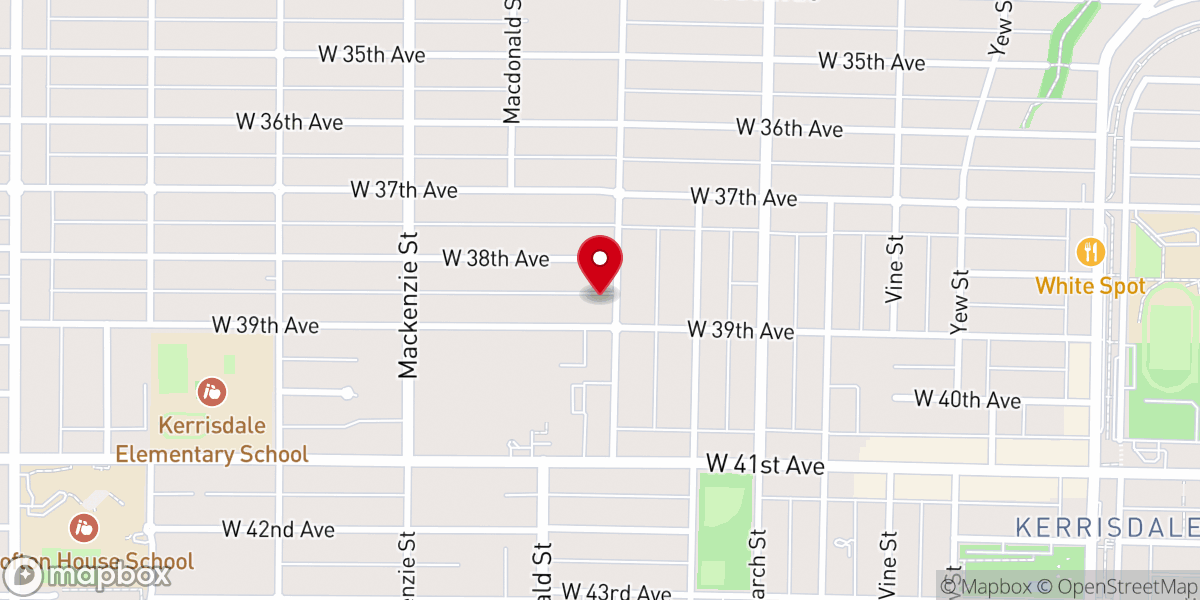 Map showing location of St. John the Apostle Parish