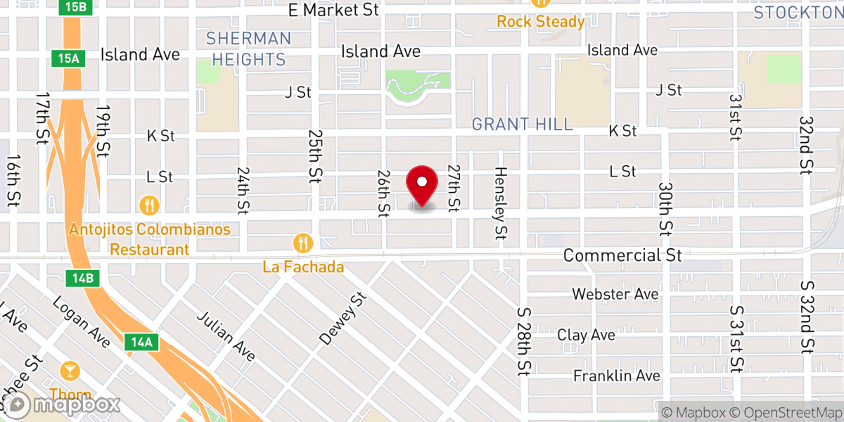 Map showing location of Saint Mary Baptist Church