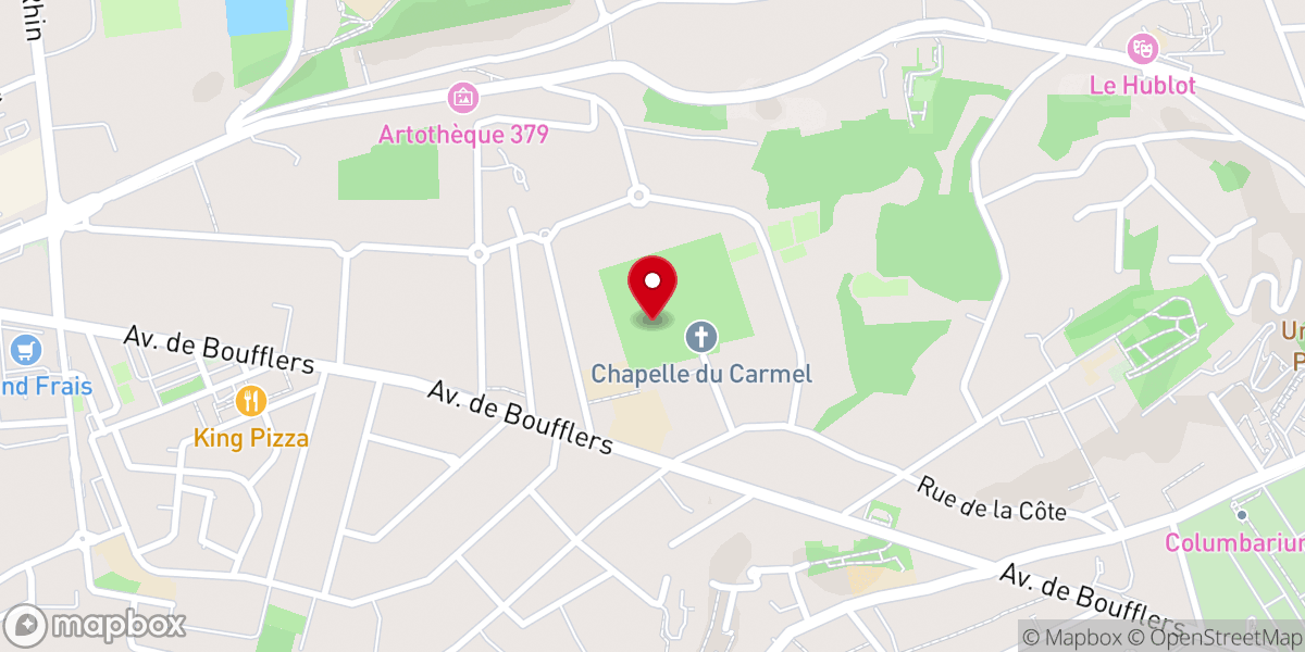 Map showing location of PRIEURE STE THERESE