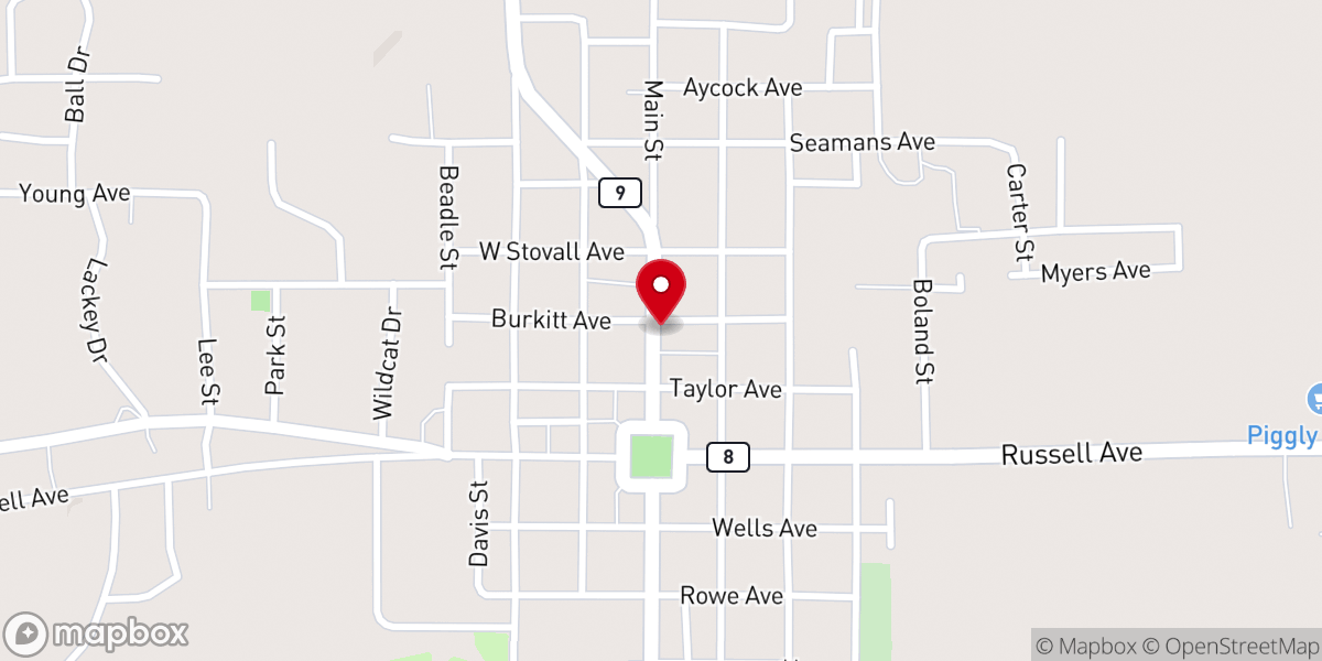 Map showing location of Nazarene Church