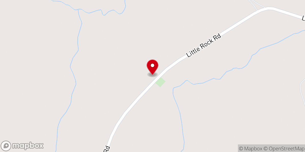 Map showing location of Little Rock Church