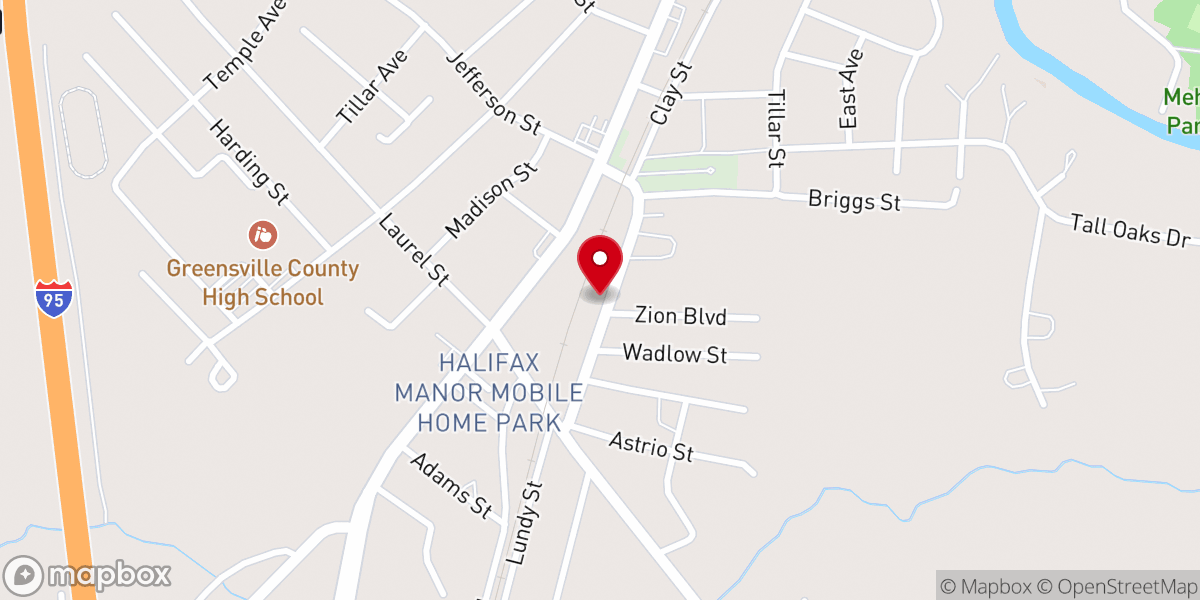 Map showing location of Greater Shiloh Baptist Church