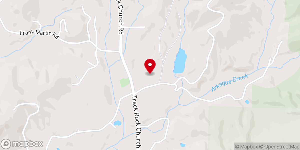Map showing location of Trackrock Church