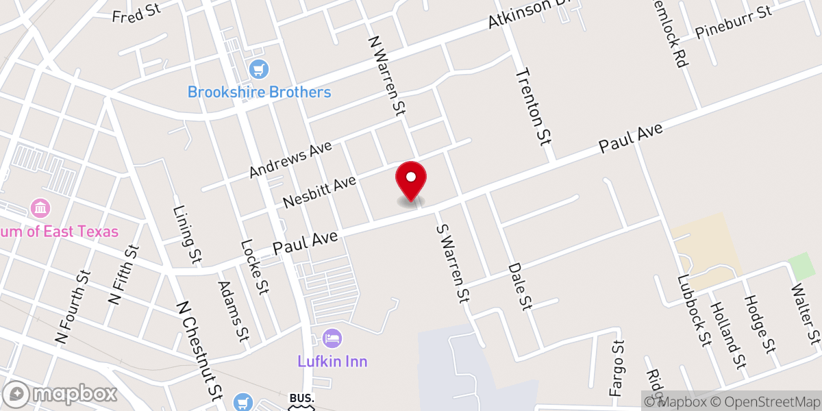 Map showing location of Canaan Missionary Baptist Church