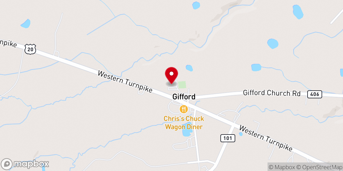 Map showing location of Princetown Evangelical Presbyterian Church