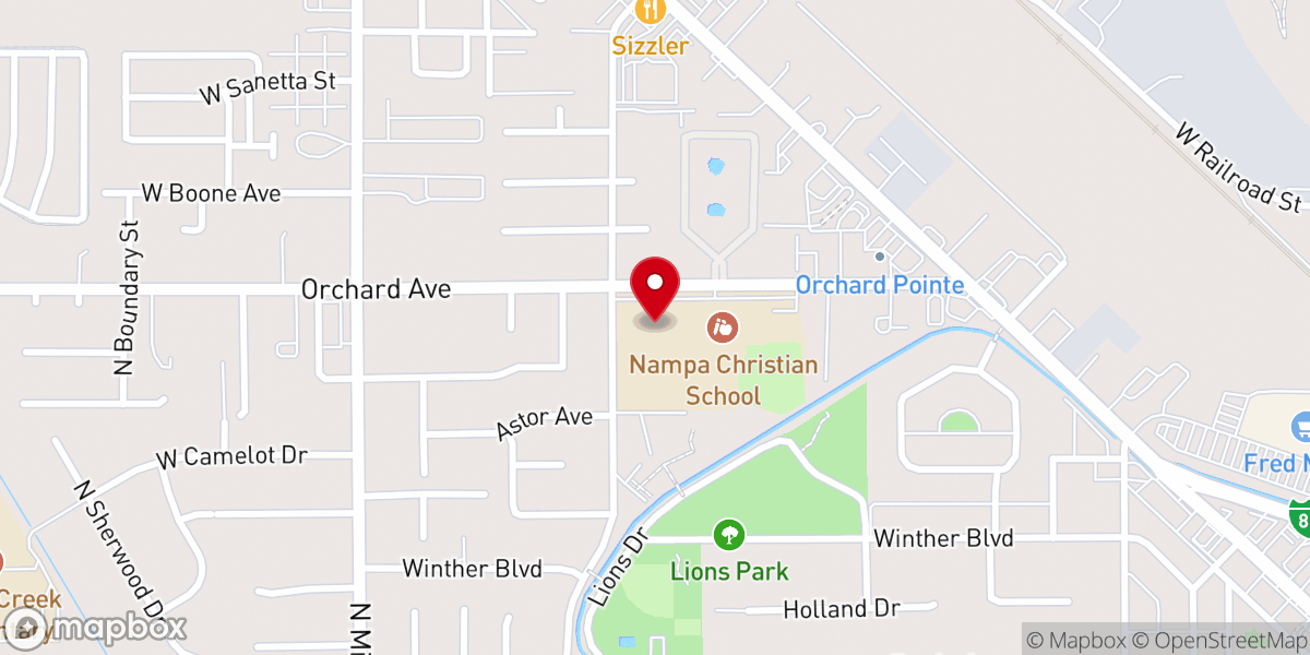Map showing location of Indian Creek Christian Church