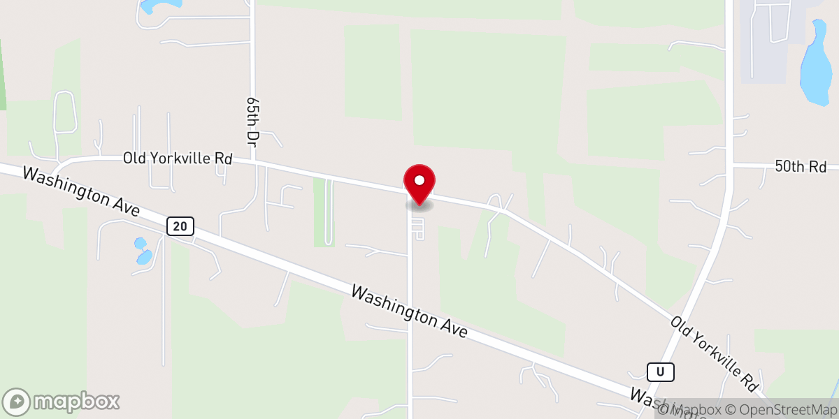Map showing location of Yorkville United Methodist Church