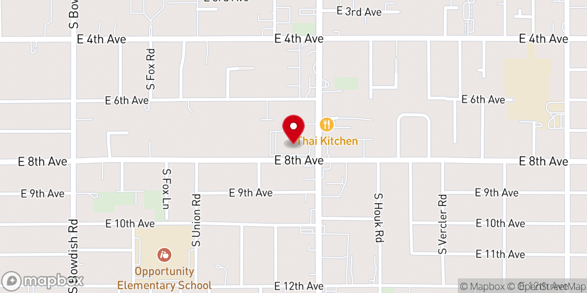 Map showing location of Valleypoint Church Spokane