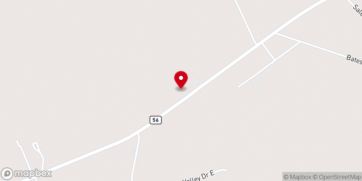 Map showing location of Waynesboro Church of God