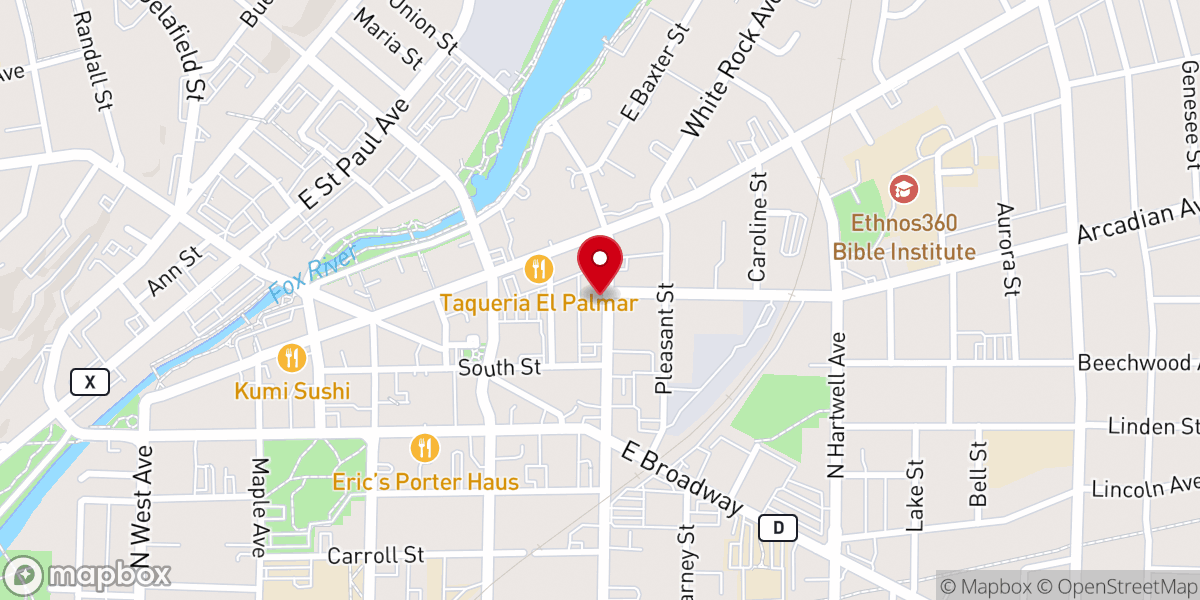 Map showing location of Catholic Archdiocese-Milwaukee
