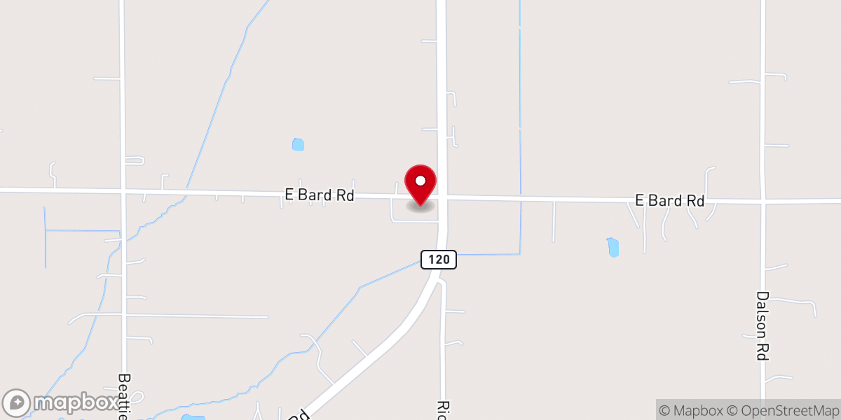 Map showing location of Bridge Bible Church