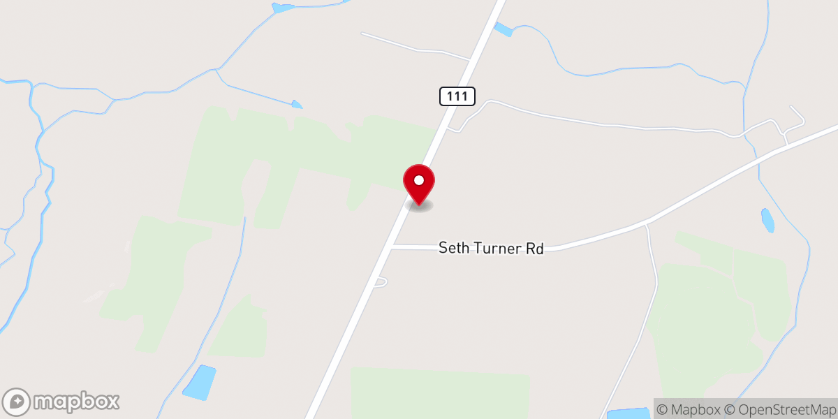 Map showing location of Bethany Chapel