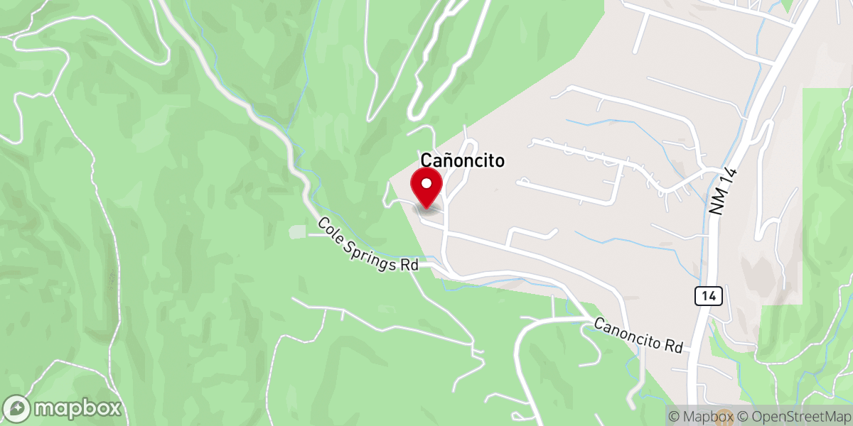 Map showing location of San Lorenzo de Cañoncito
