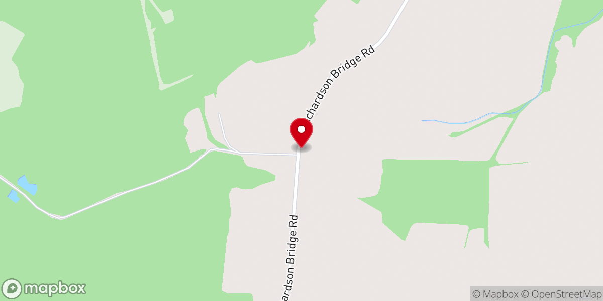 Map showing location of Riverside Free Will Baptist