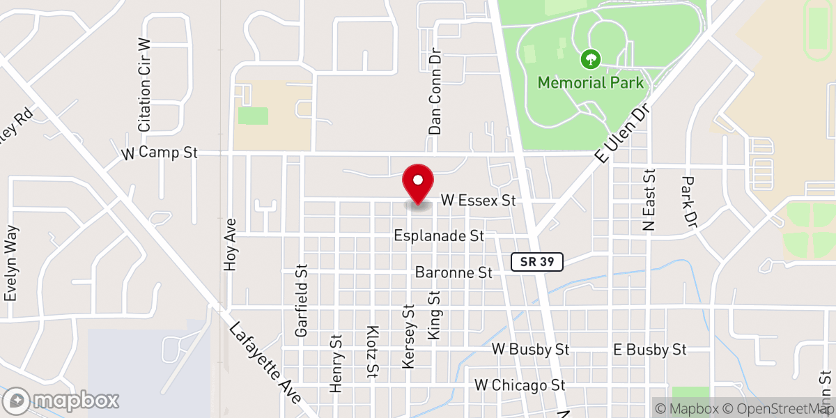 Map showing location of Gress Memorial Chapel