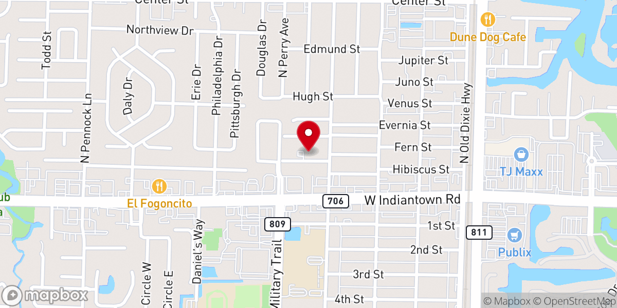 Map showing location of El Hacedor Juan 3:16 Asambleas de Dios