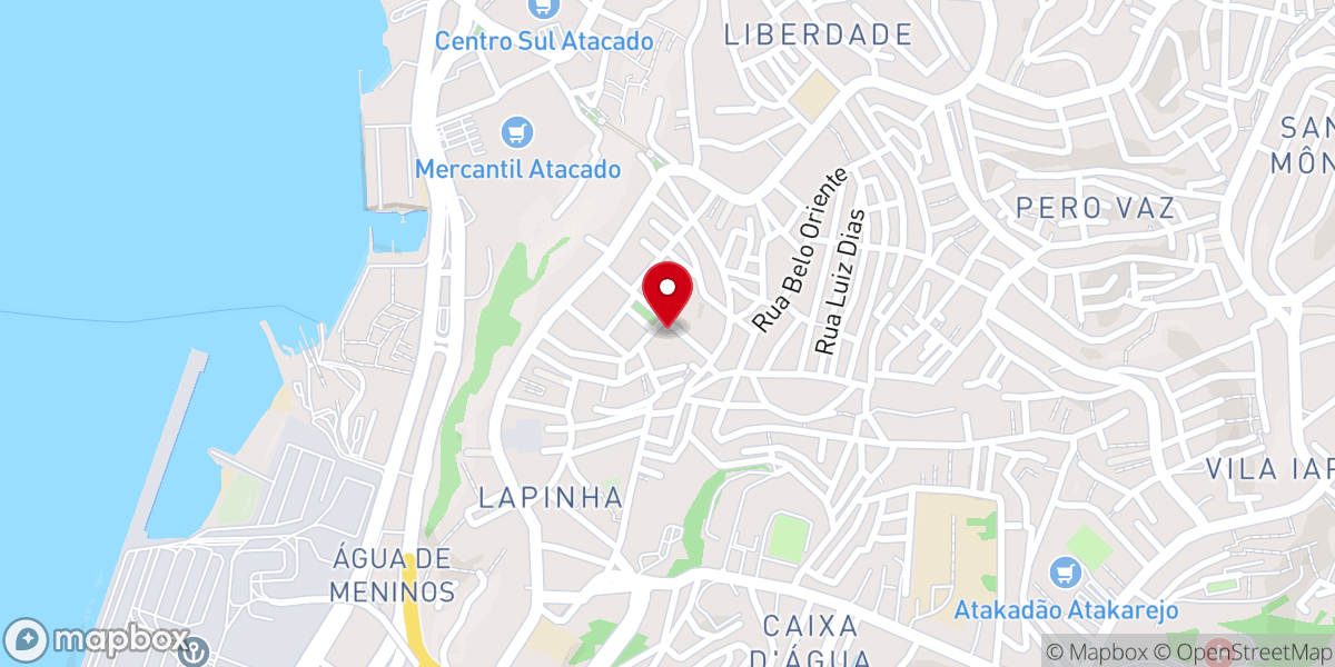 Map showing location of Segunda Igreja Batista